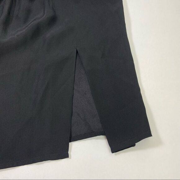 AMANDA UPRICHARD- Black Silk Cut Out Chest Dress - Picture 5 of 9